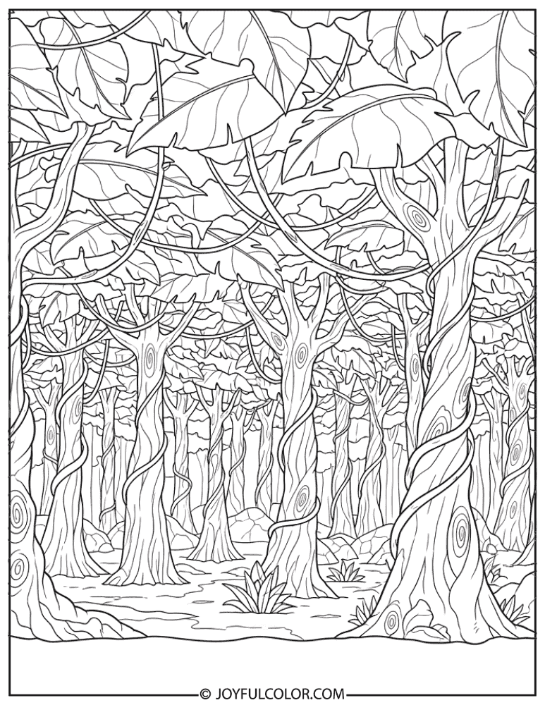 Boscage Maze Coloring Page