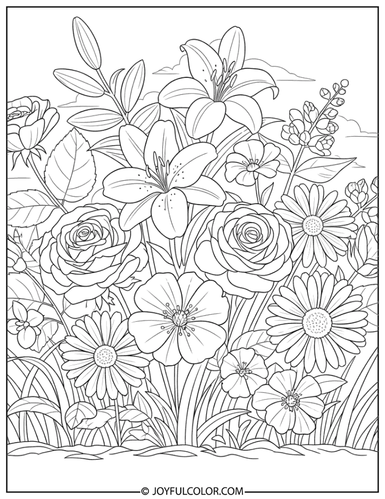 Botanical Illustration Coloring Page