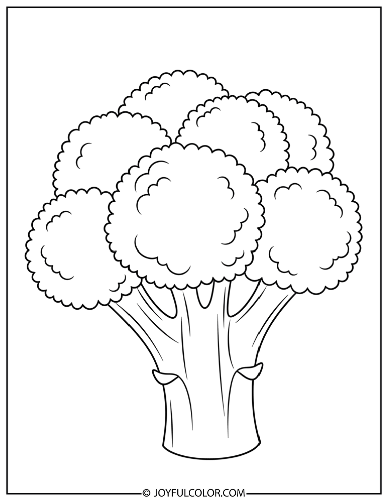 Broccoli Coloring Page