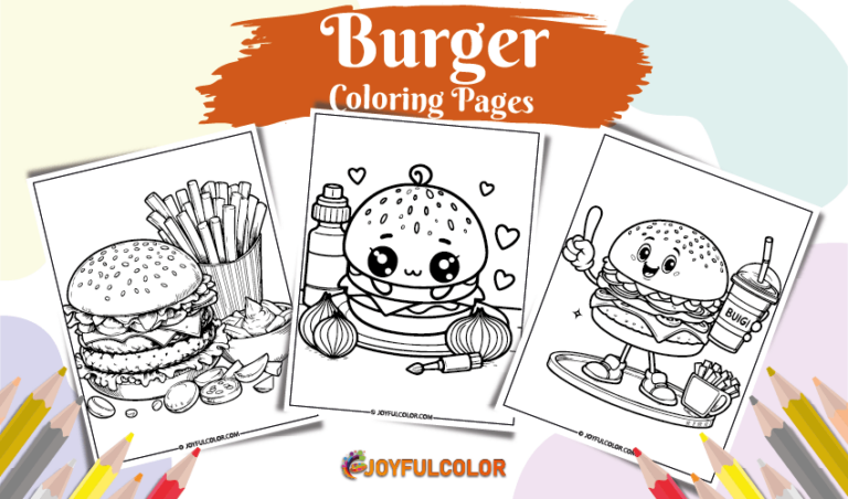 Printable Burger Coloring Pages For All Ages [FREE Download]
