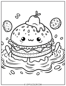 Printable Burger Coloring Pages For All Ages [FREE Download]