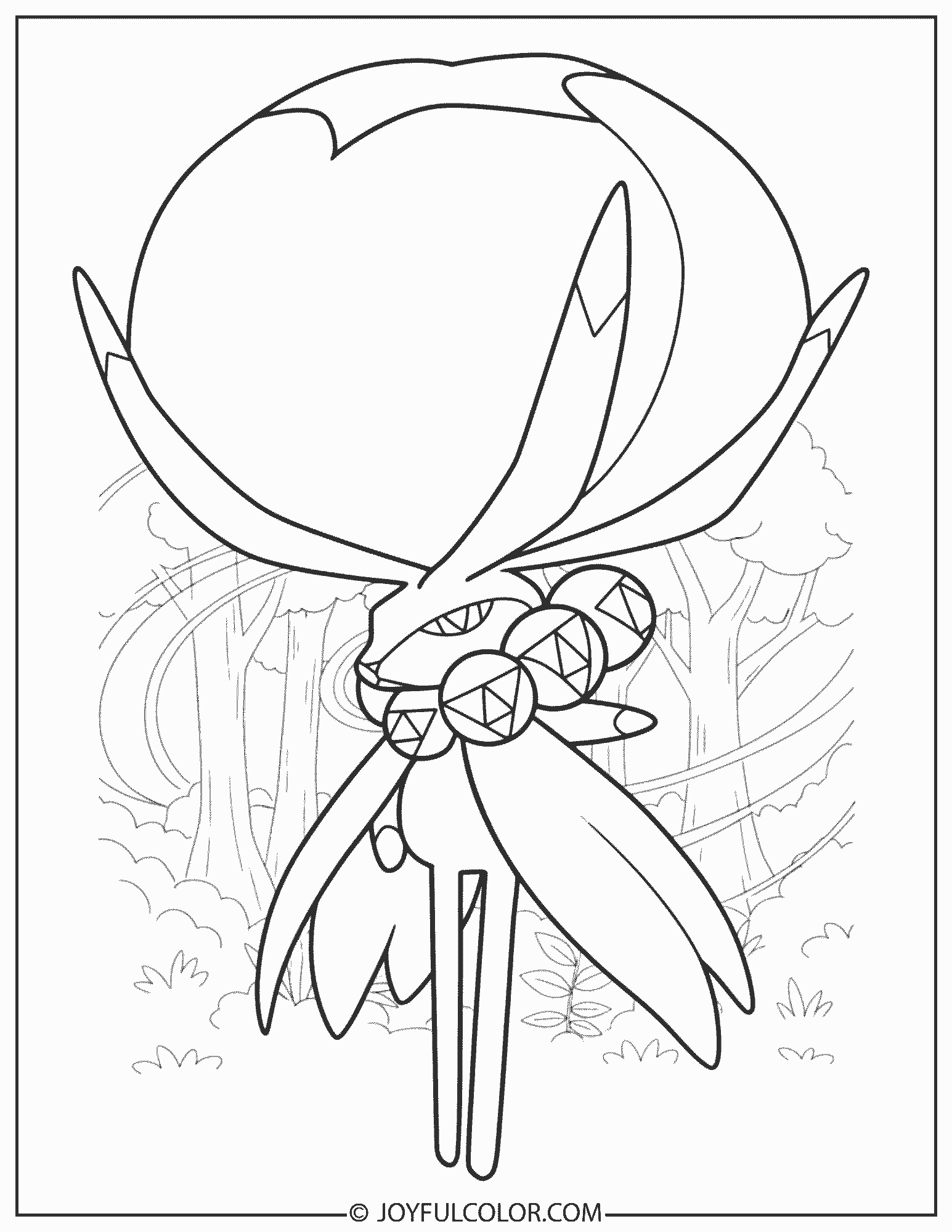 Calyrex Coloring Page