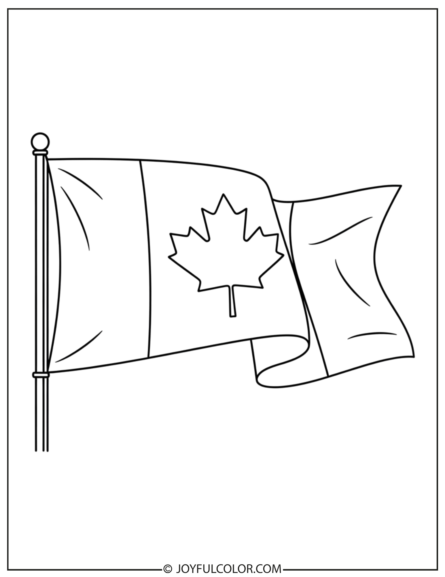Simple Canada Flag Outline