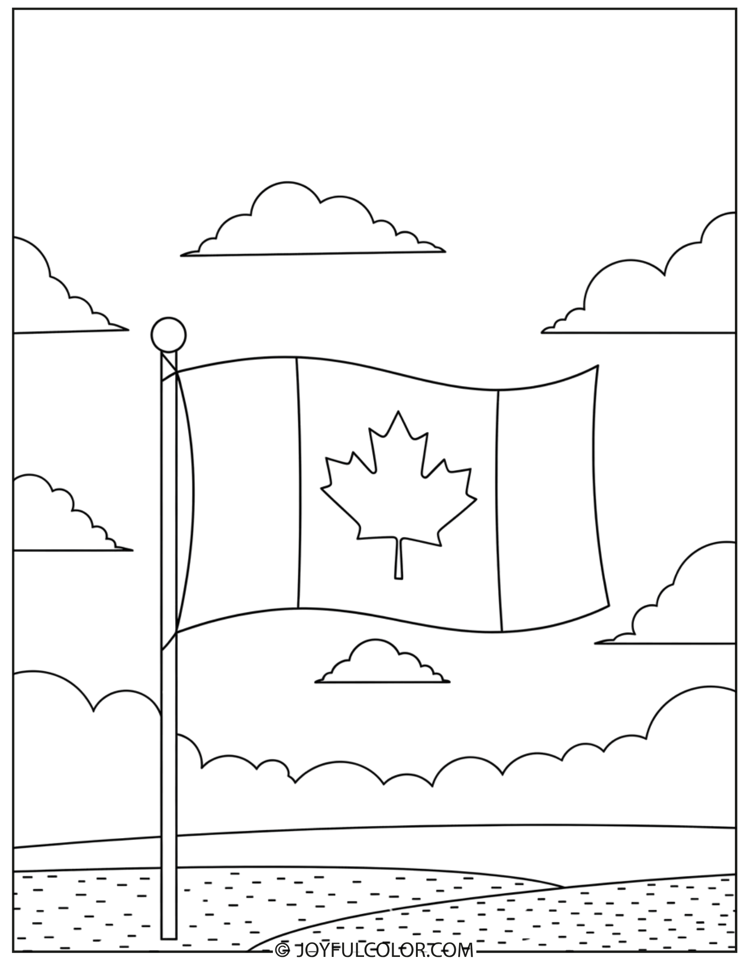 I Love Canada Coloring Page