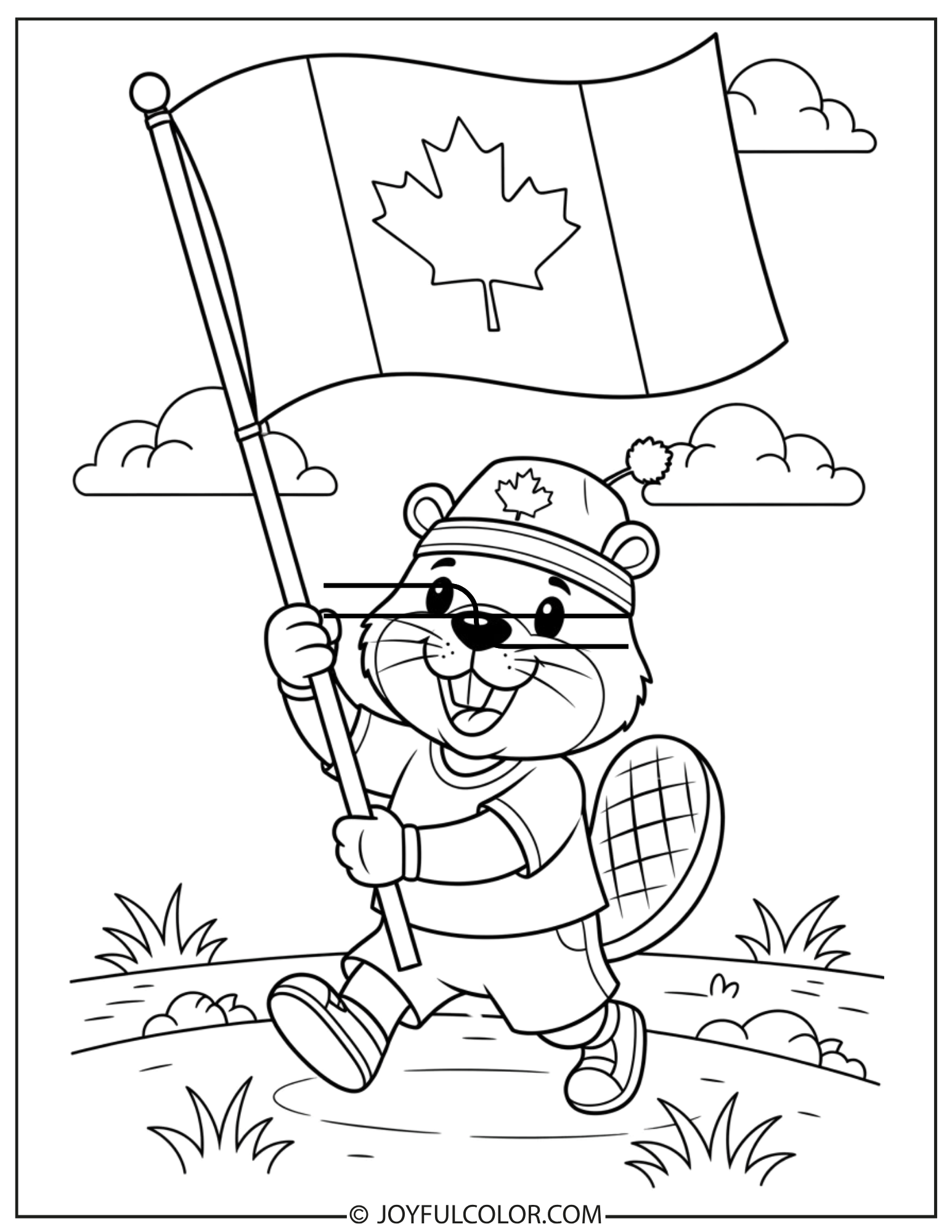 Large Maple Leaf Coloring Sheet