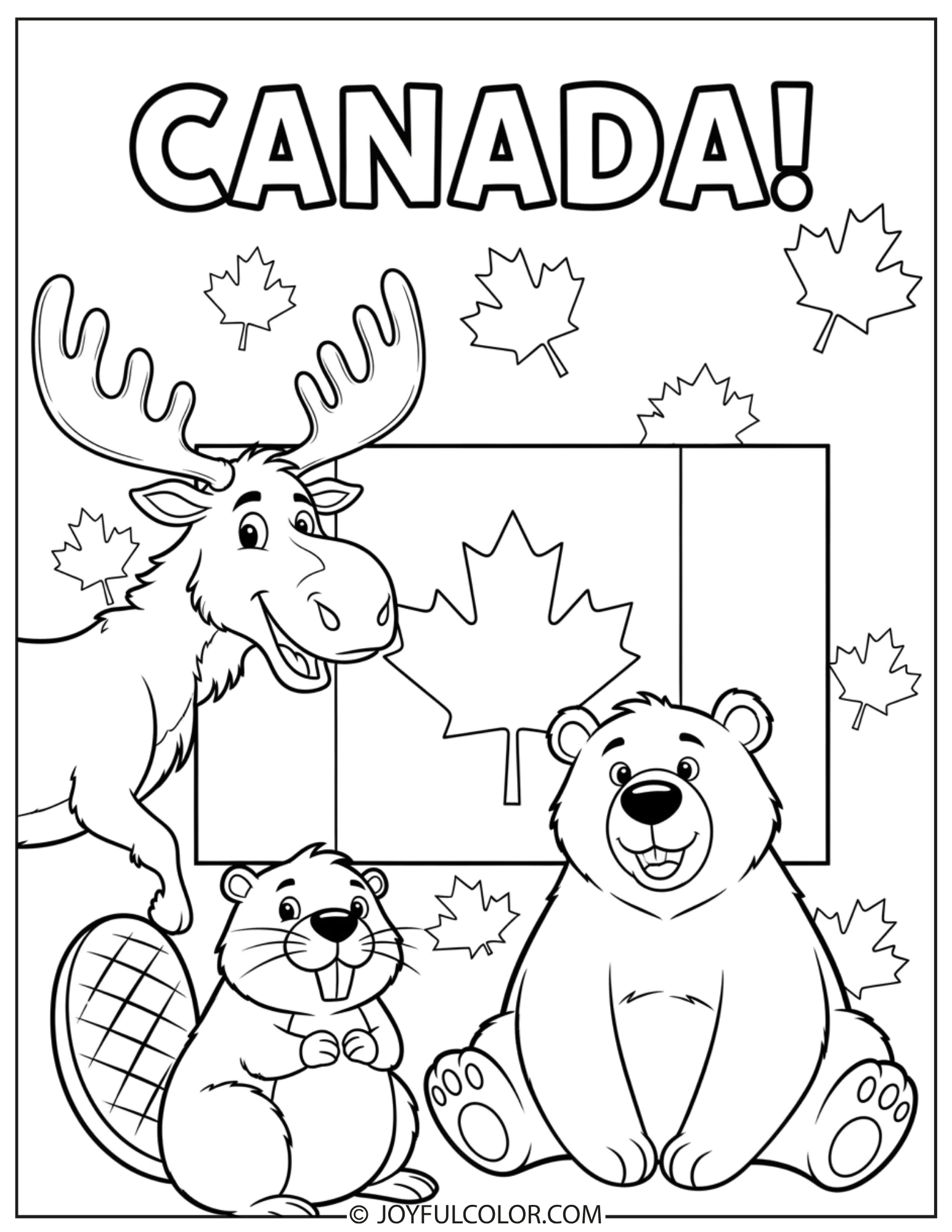 Canada Flag with Thick Borders