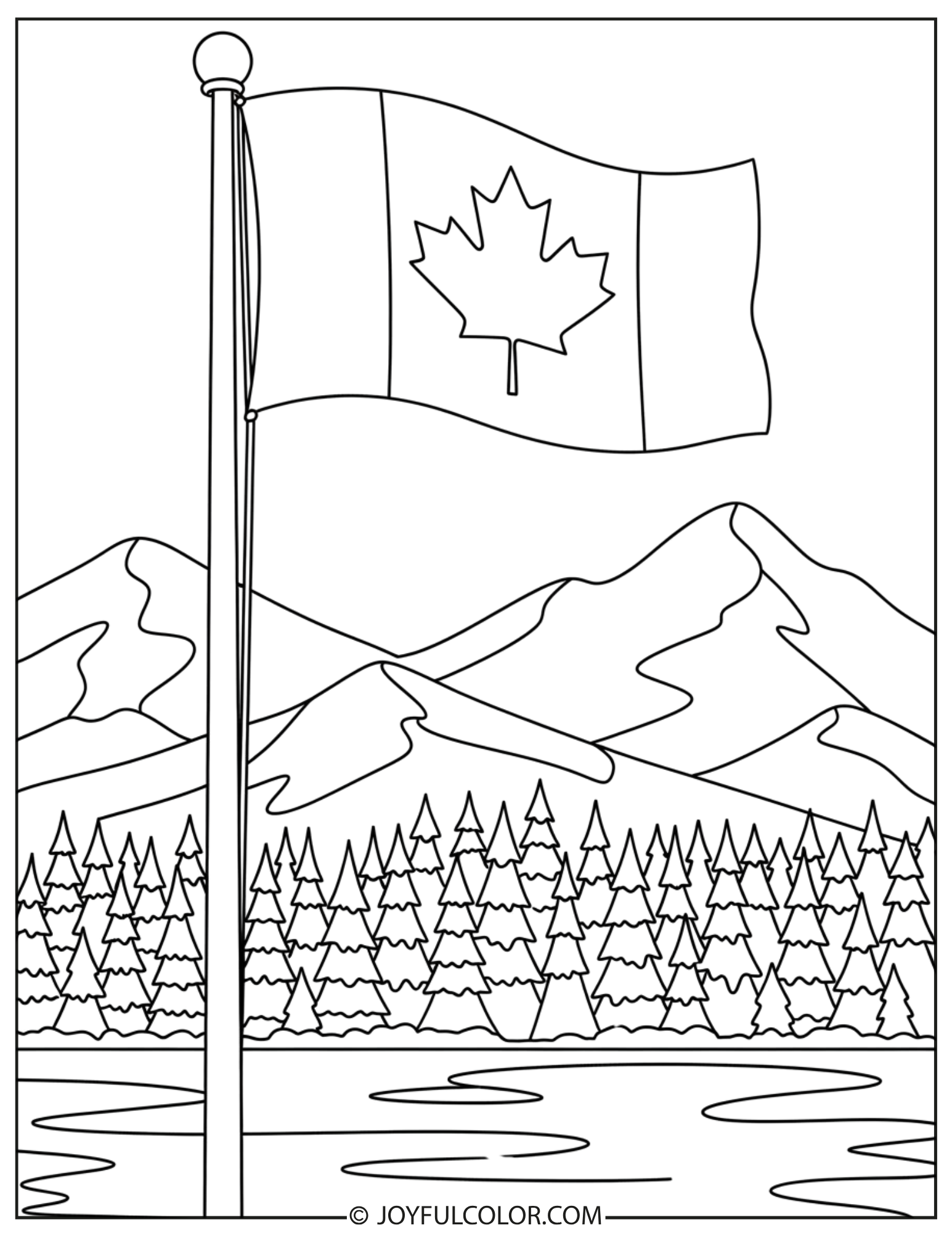 Standard Canada Flag Template