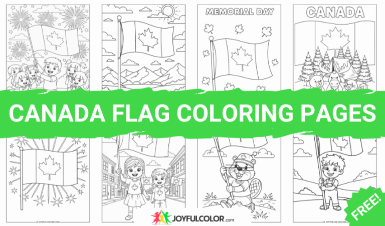 Canada Flag Coloring Pages – FREE Printable Coloring Sheets!