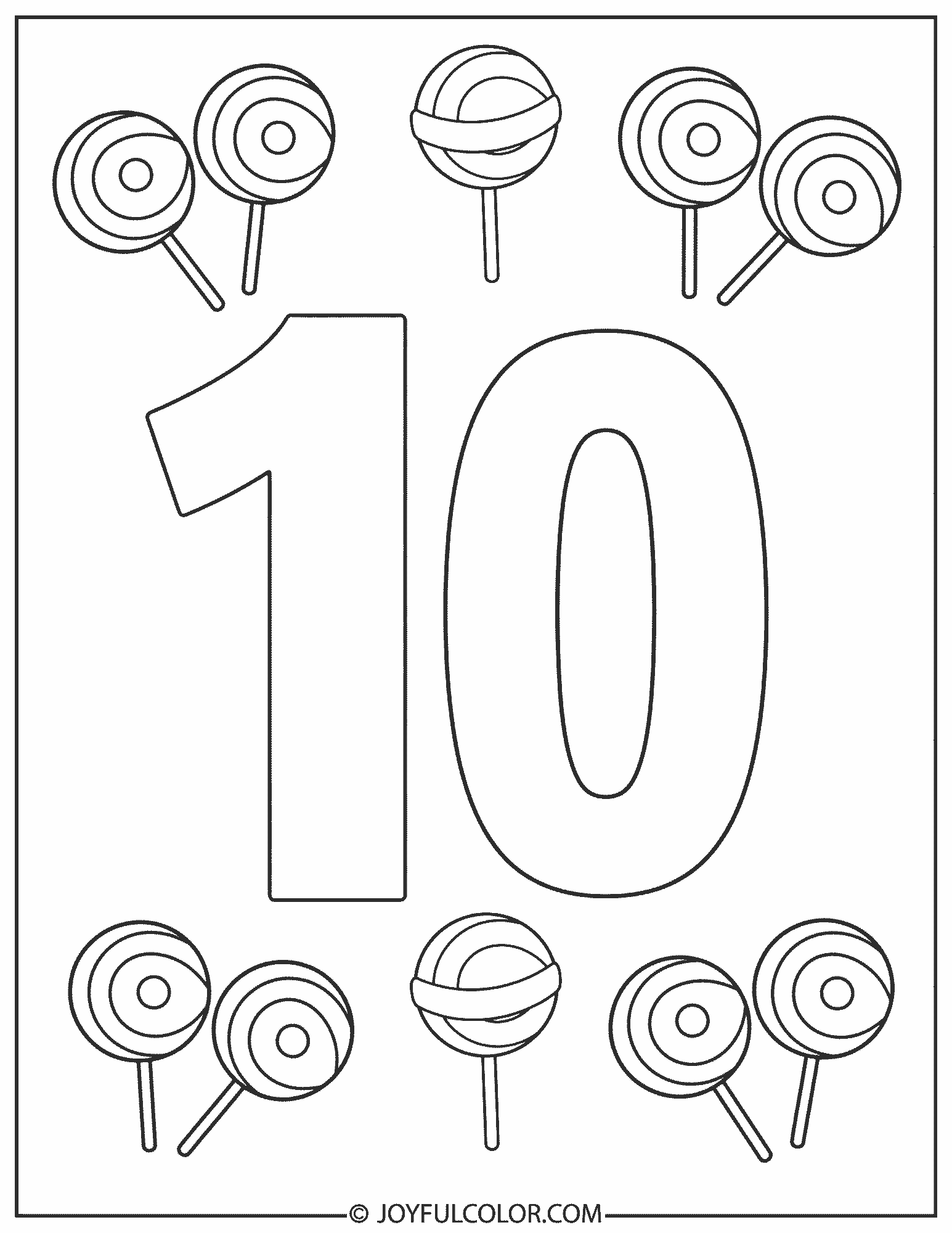 Candy 10 Coloring Page