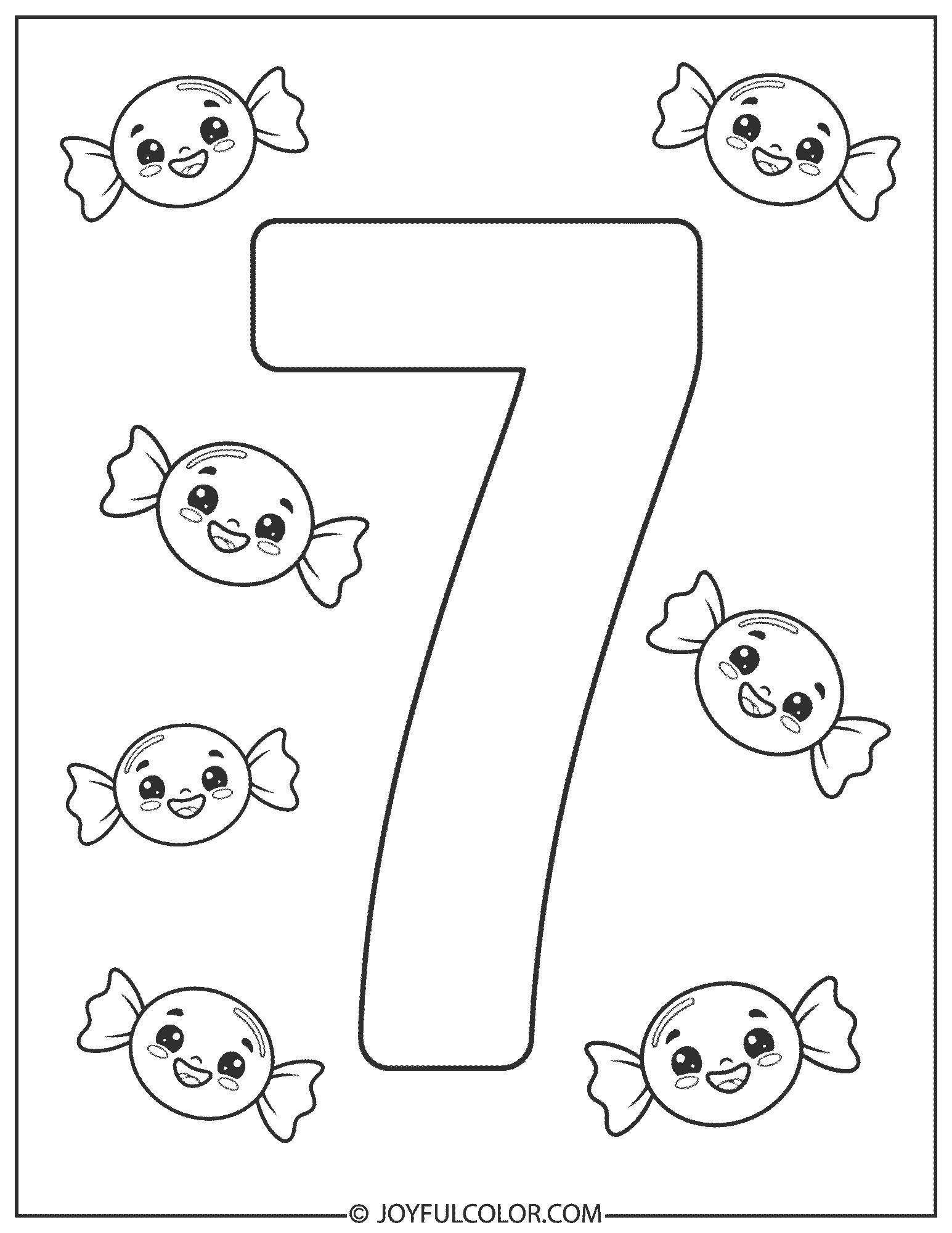Candy 7 Coloring Page