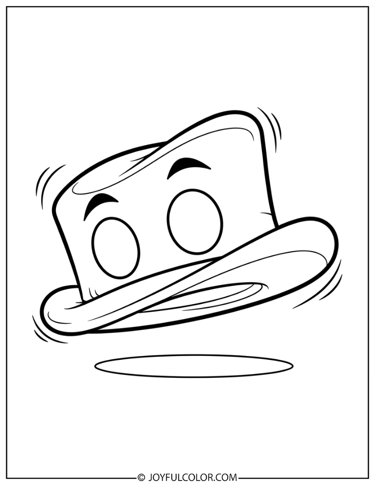 Cappy Hat Coloring Page