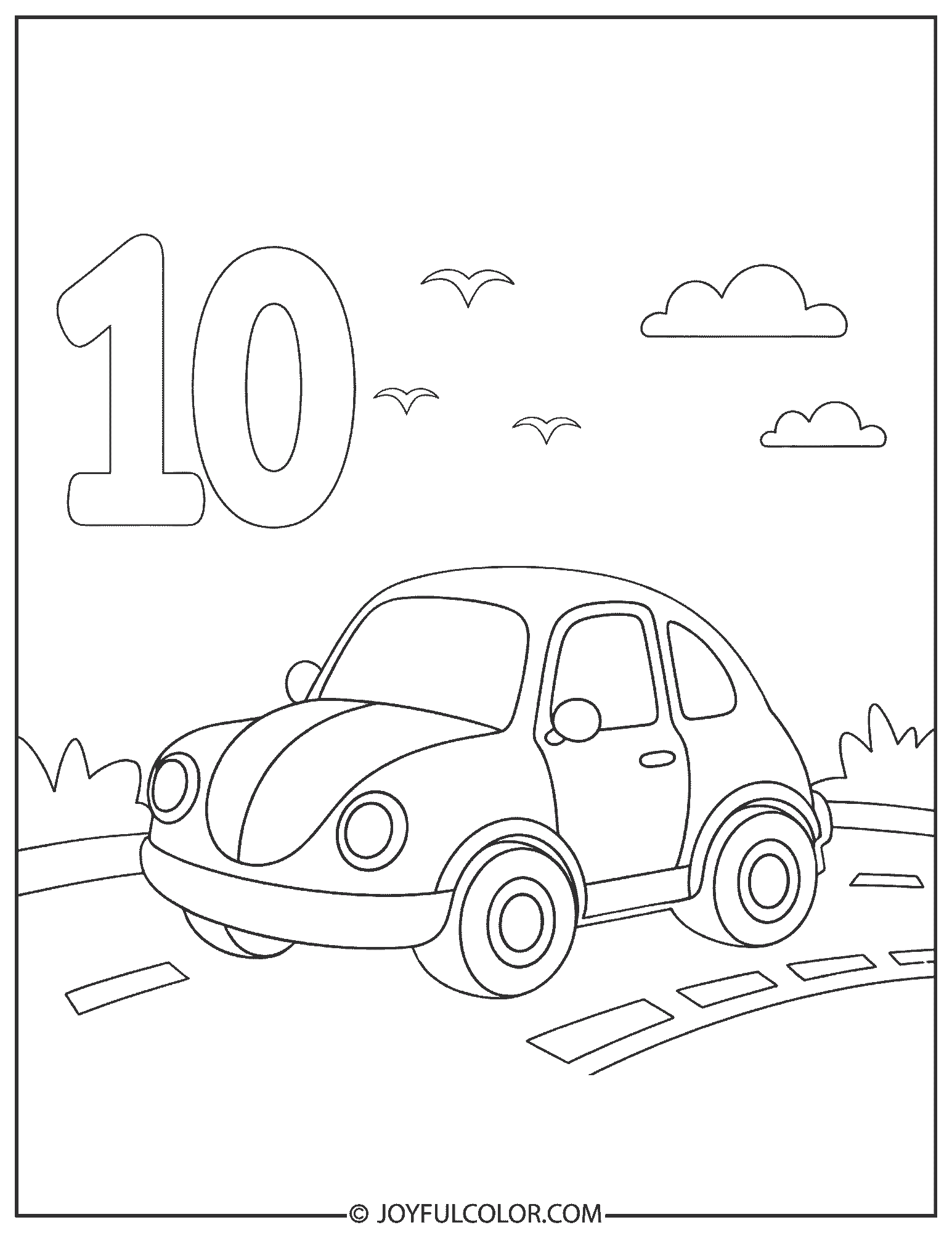 Car 10 Coloring Page