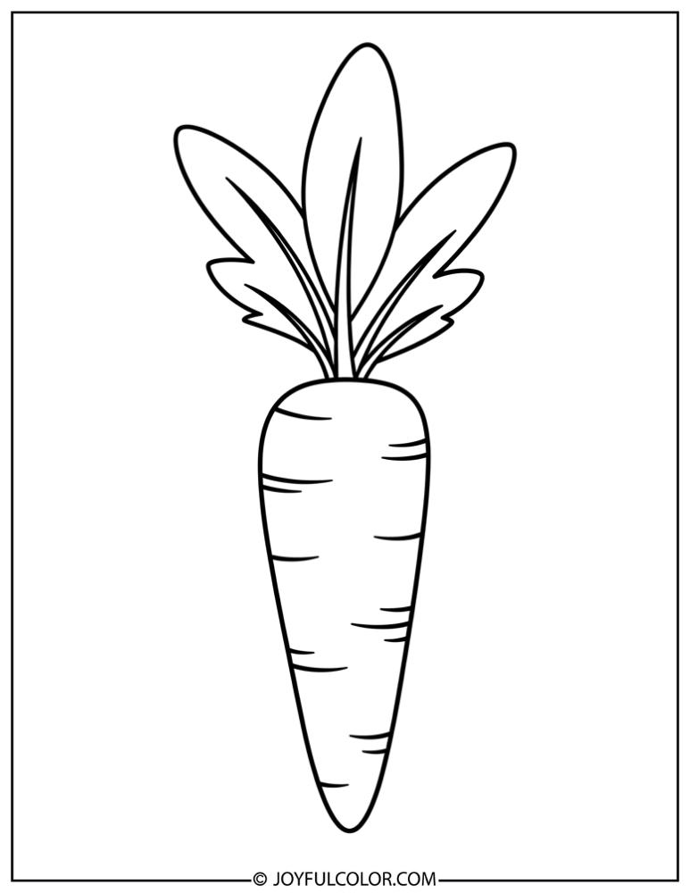 Carrot Coloring Page