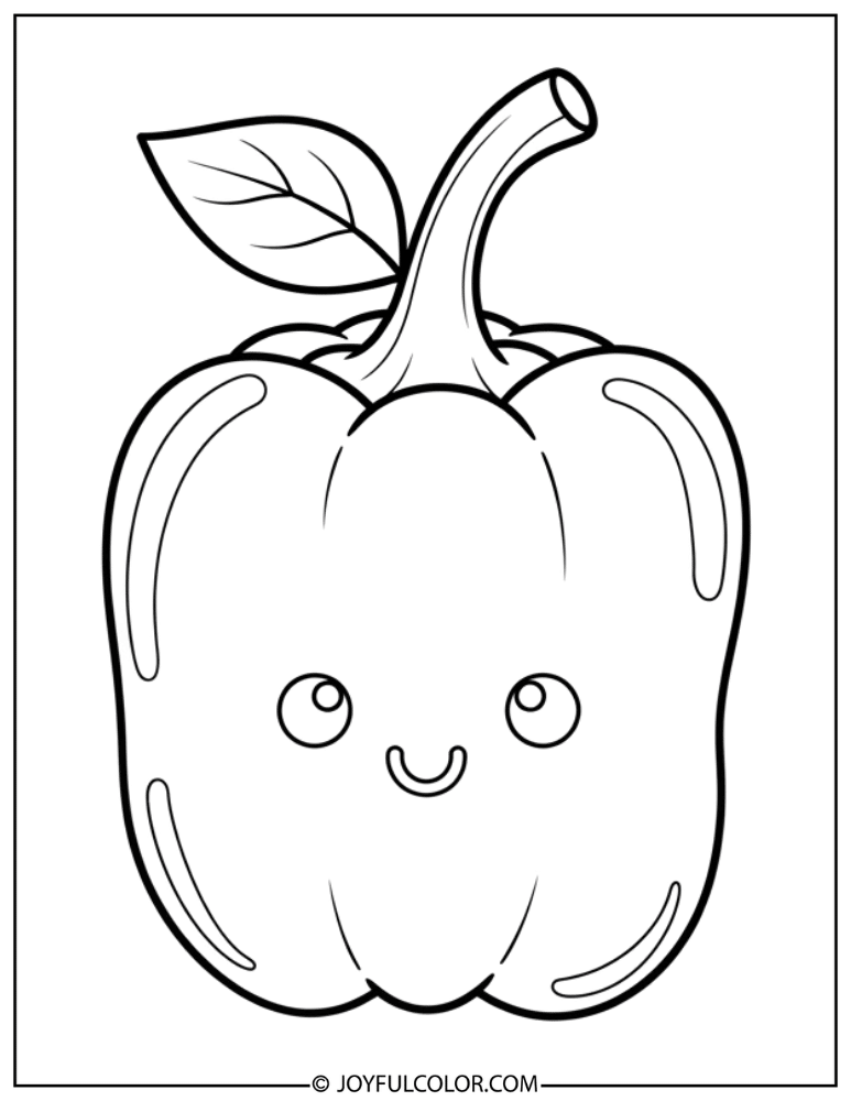 Cartoon Baby Pepper Coloring Page
