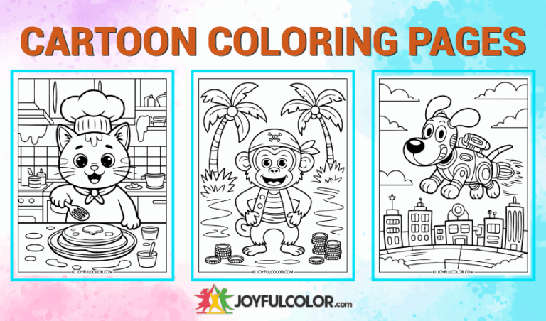18 FREE Printable Cartoon Coloring Pages for Kids