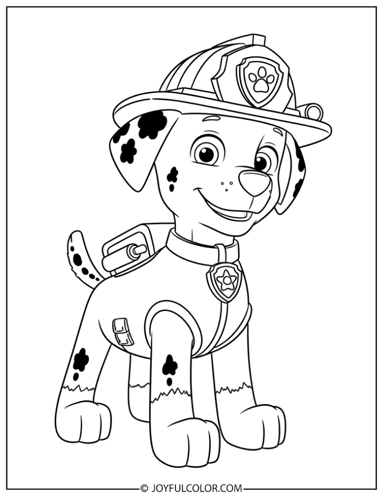 Cartoon Marshall Basic Design Coloring Page