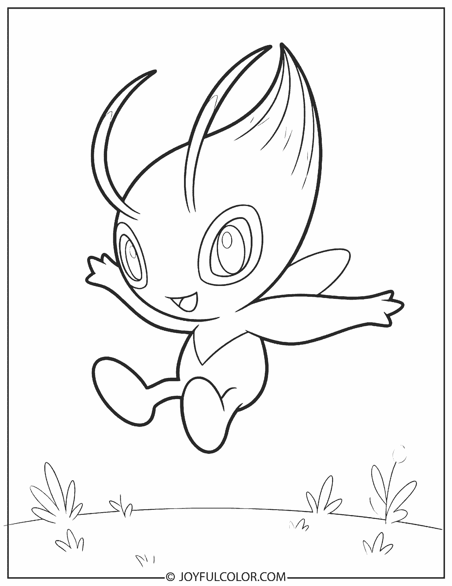 Celebi Coloring Page
