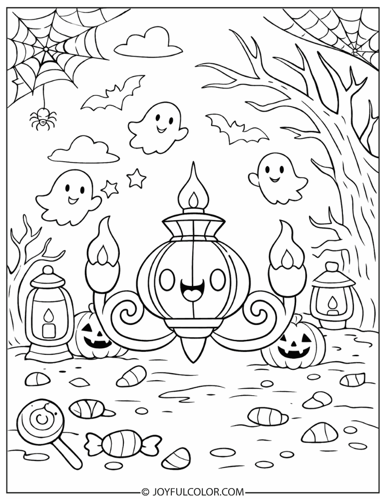 Chandelure Halloween Coloring Page