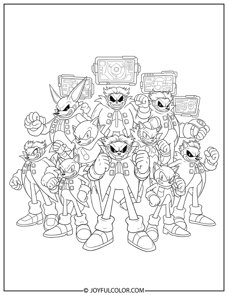 Chaos Council Group Coloring Page