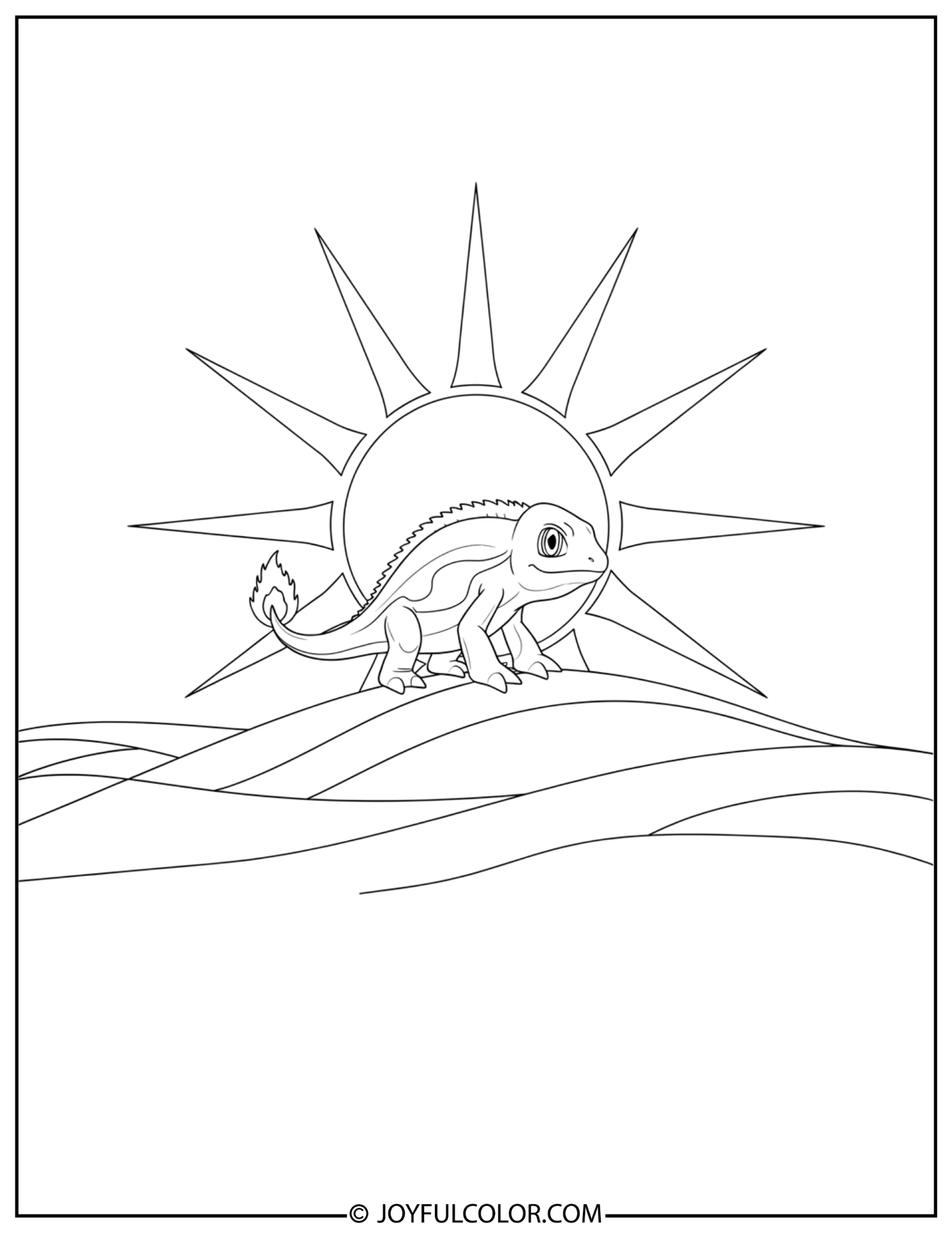 Charmeleon Battle Stance Coloring Page