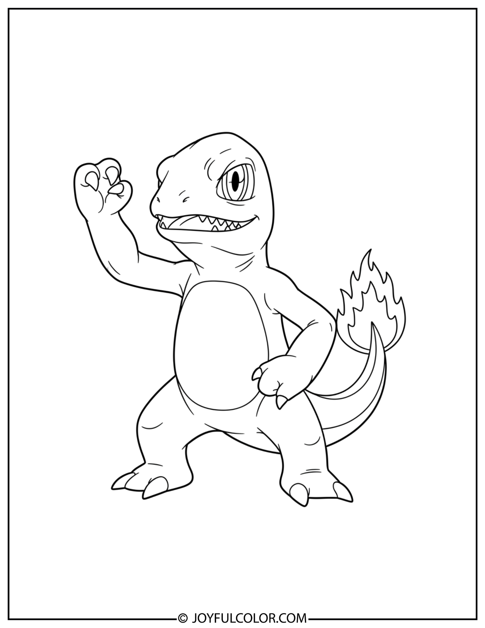 Charmeleon Claw Display Coloring Page