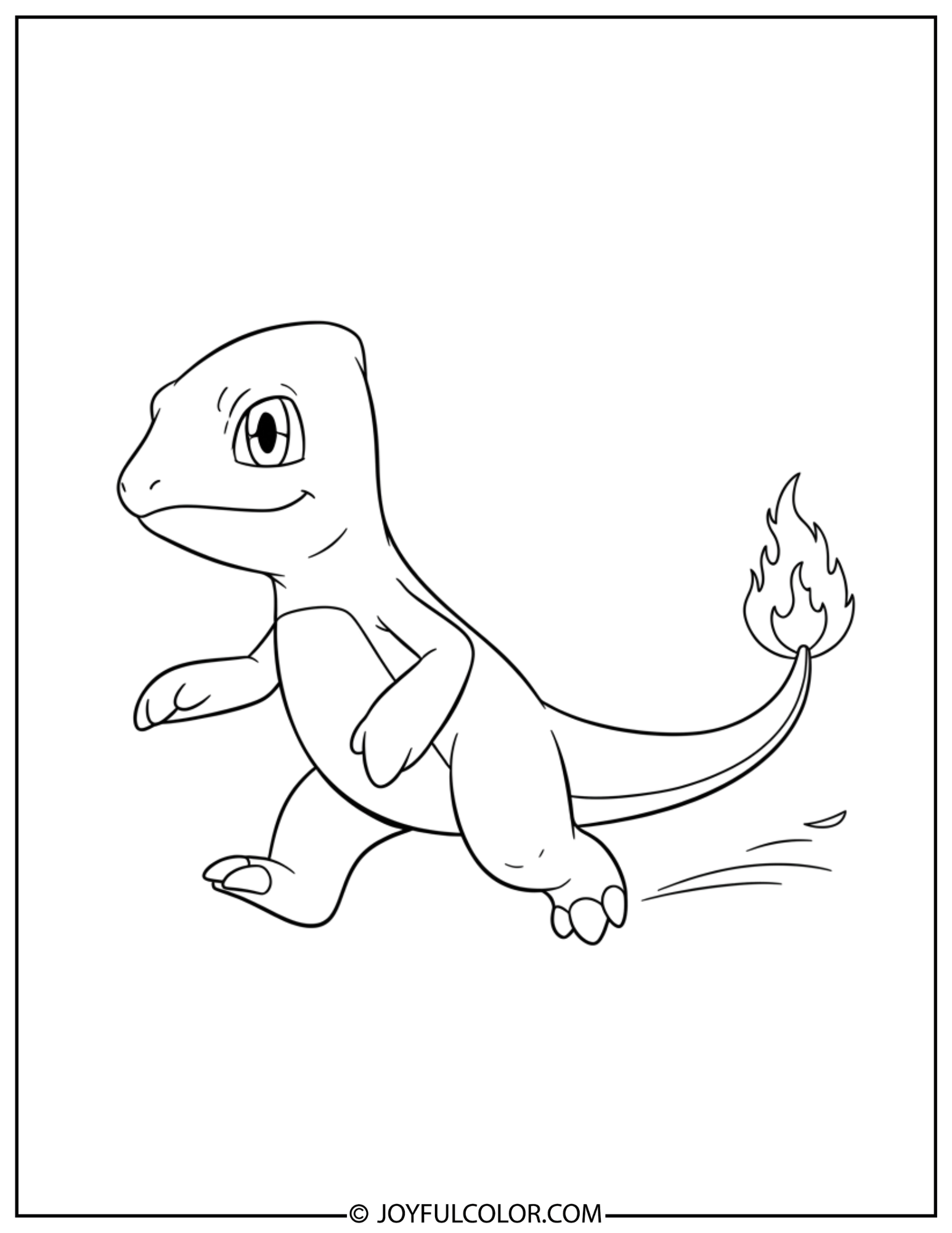 Charmeleon On the Move Coloring Page