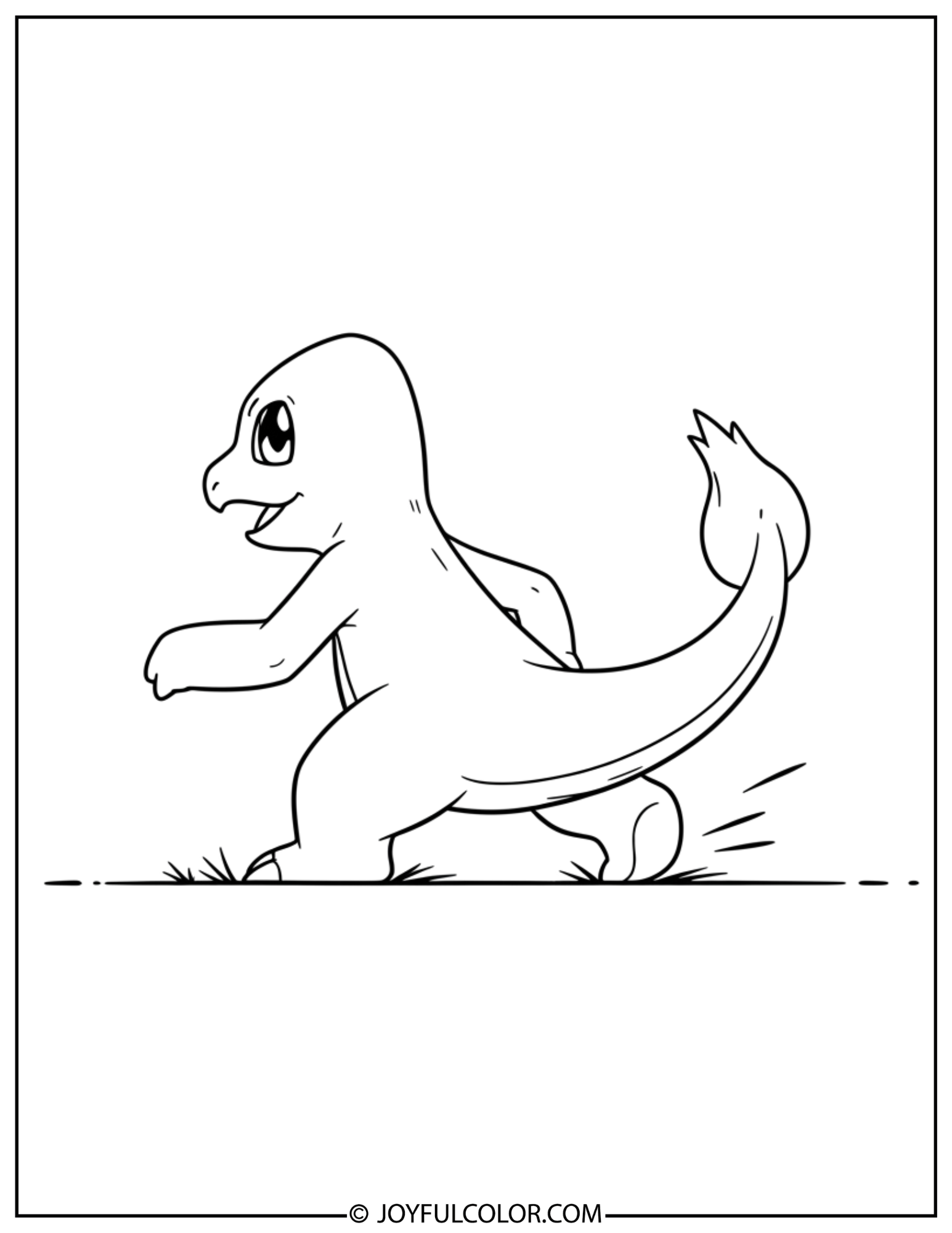 Charmeleon On the Move Coloring Page
