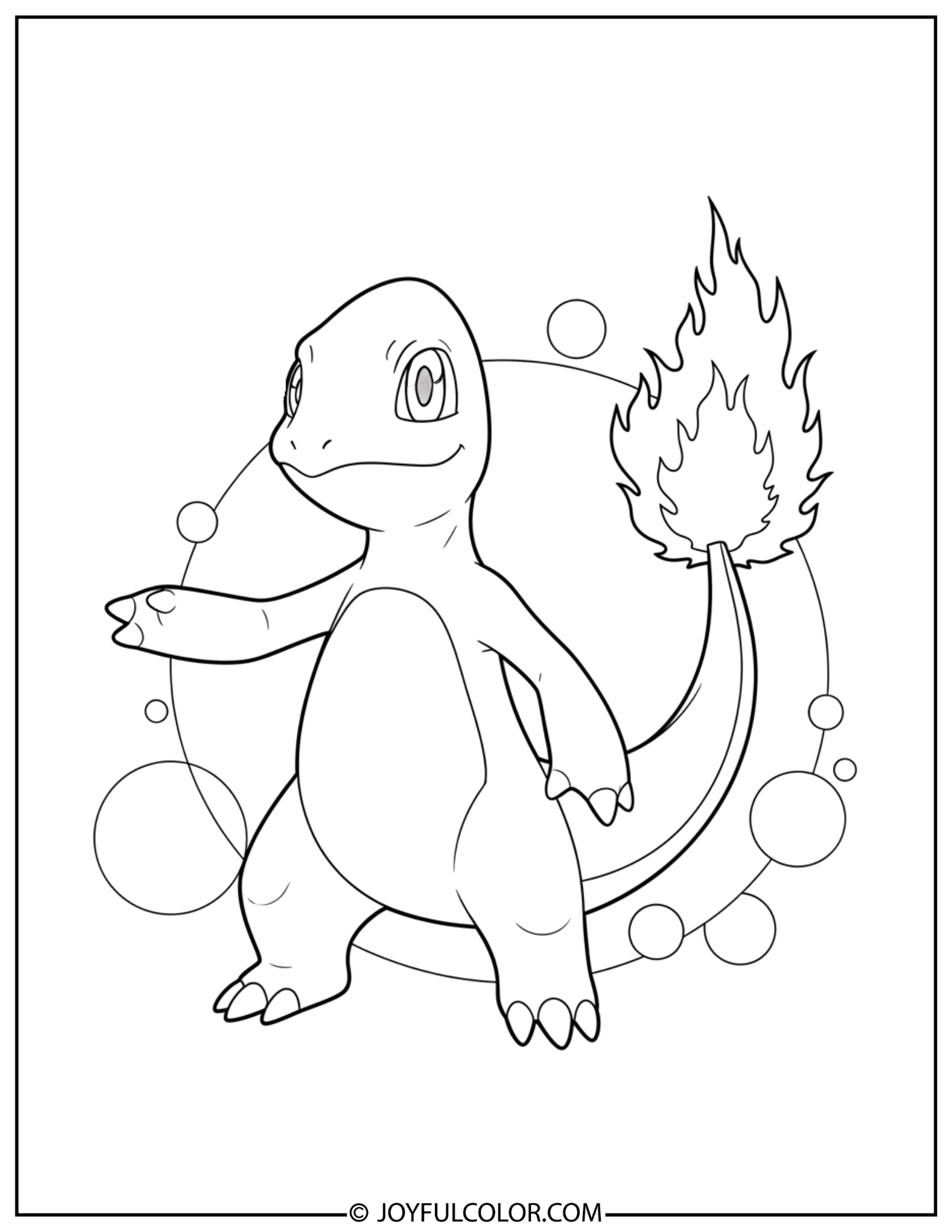 Charmeleon Standing Proud Coloring Page
