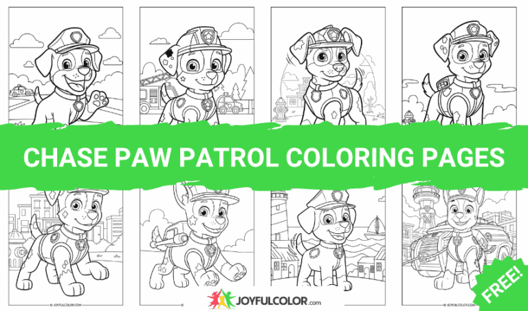 35+ Chase Paw Patrol Coloring Pages – FREE Printable Sheets for Paw Patrol Fans!