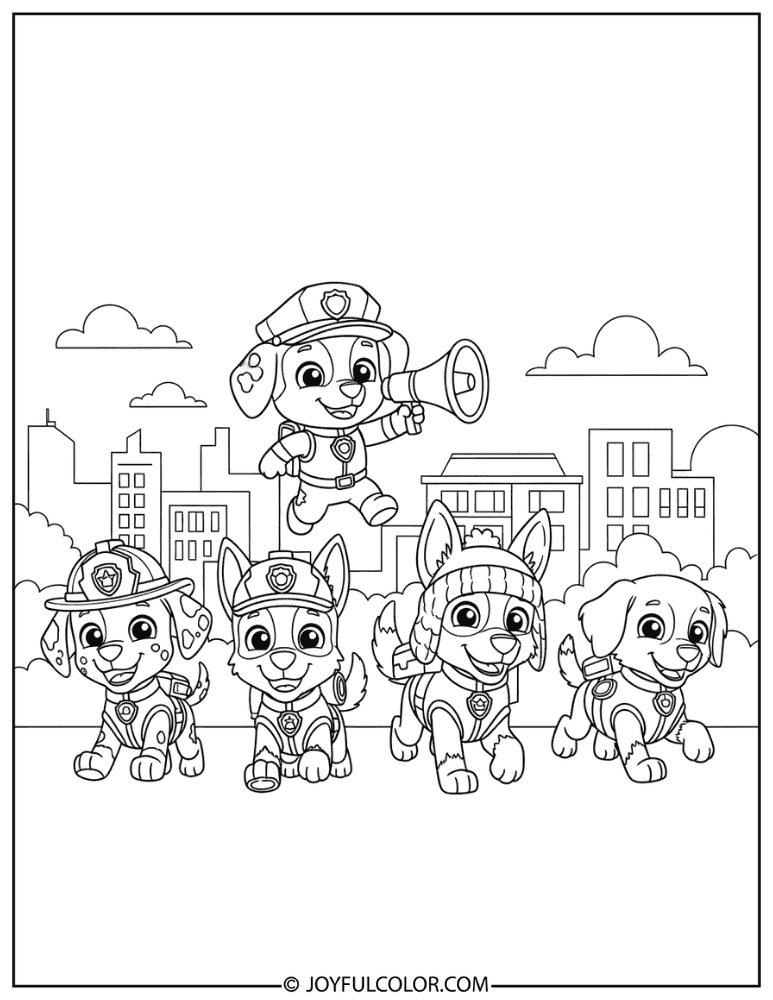 Chibi Chase Coloring Page