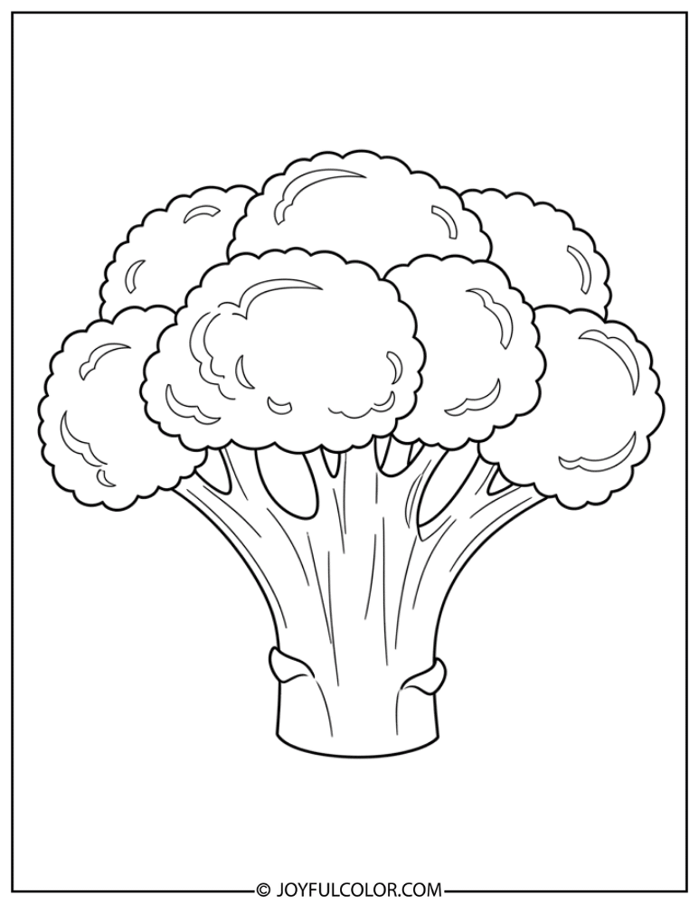 Classic Broccoli Coloring Page