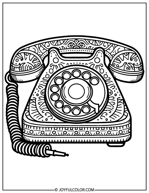Telephone Coloring Pages 2025 