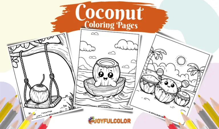 20 Printable Coconut Coloring Pages for FREE Download