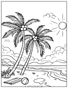 20 Printable Coconut Coloring Pages for FREE Download