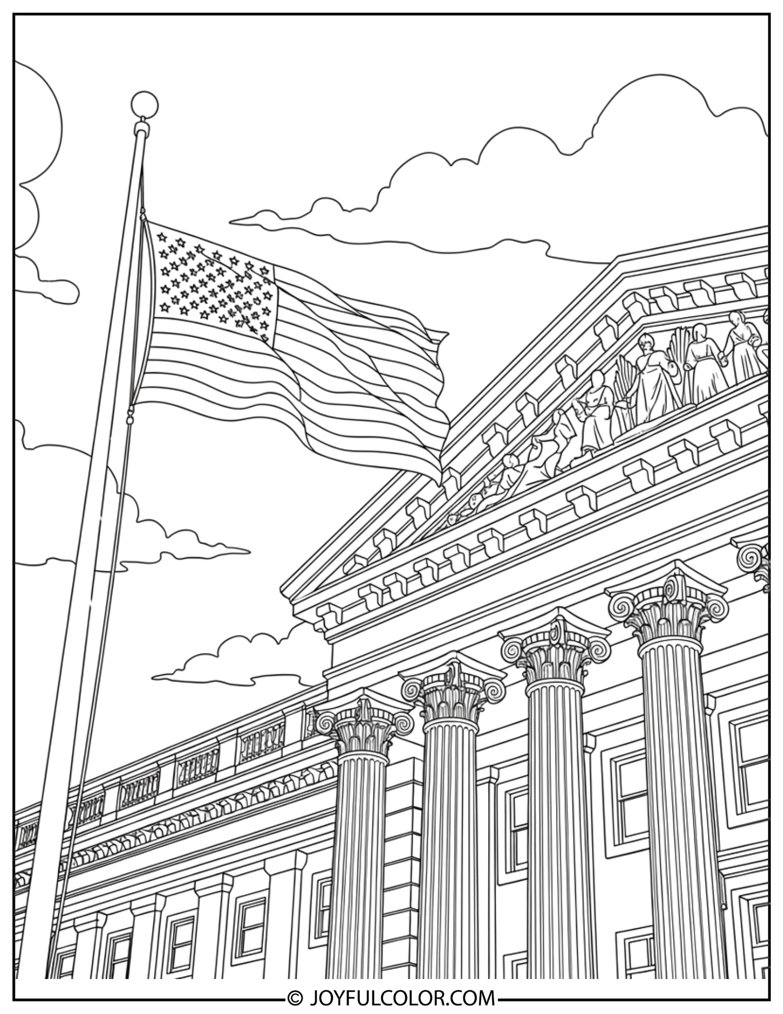 Flag in Front of House 2