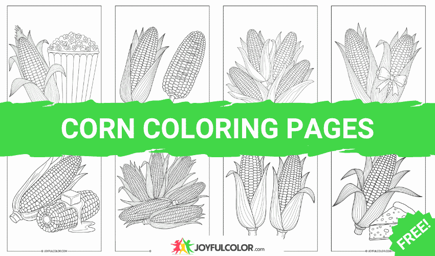 Corn Coloring Pages