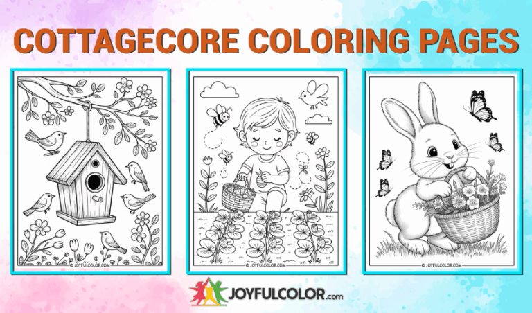 28 Cottagecore Coloring Pages You’ll Love – FREE & Printable