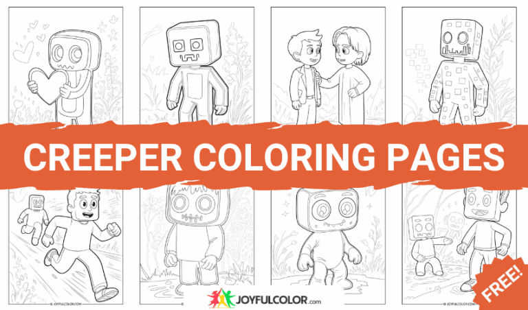 40+ Creeper Coloring Pages – FREE Printable Minecraft Sheets!