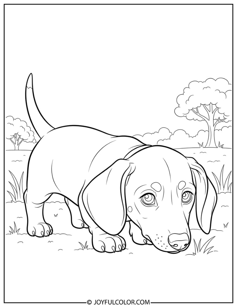 Curious Dachshund Puppy