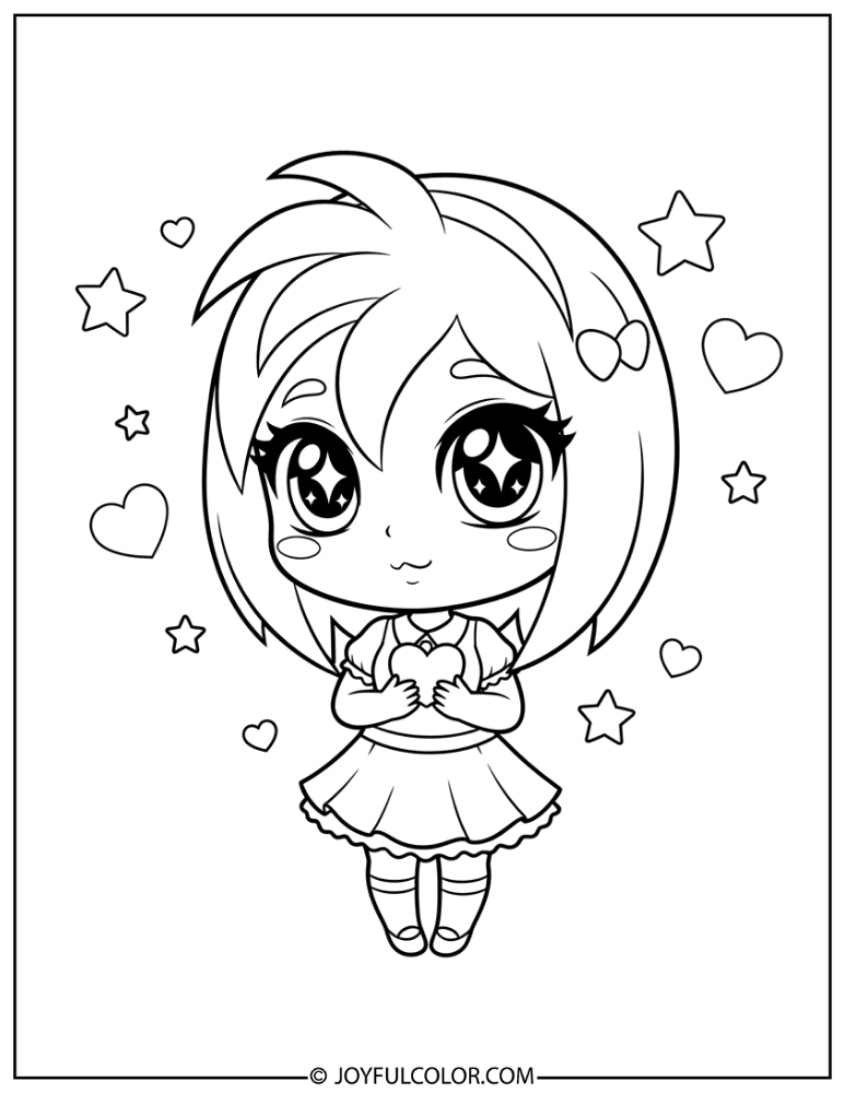 Cute Amy Rose Coloring Page