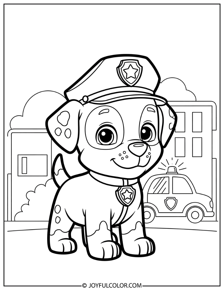 Cute Baby Chase Coloring Page
