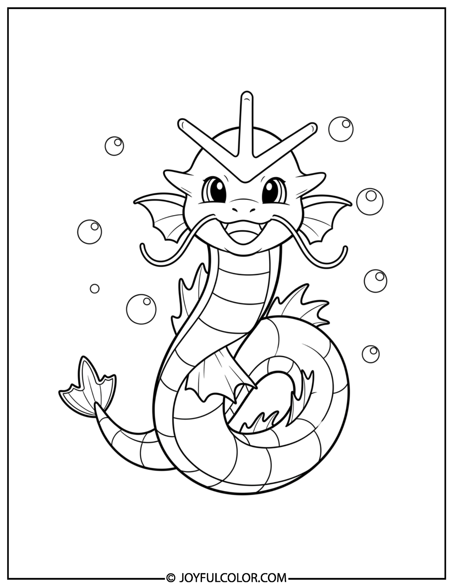 Cute Gyarados Coloring Page
