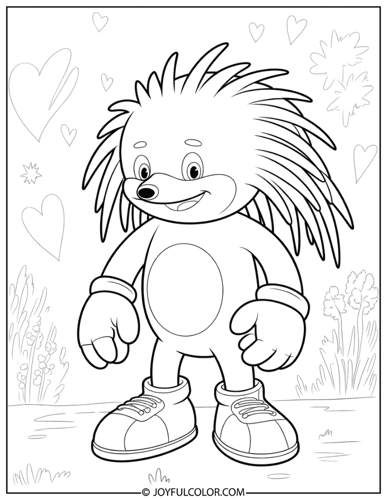 Cute Knuckles Coloring Page