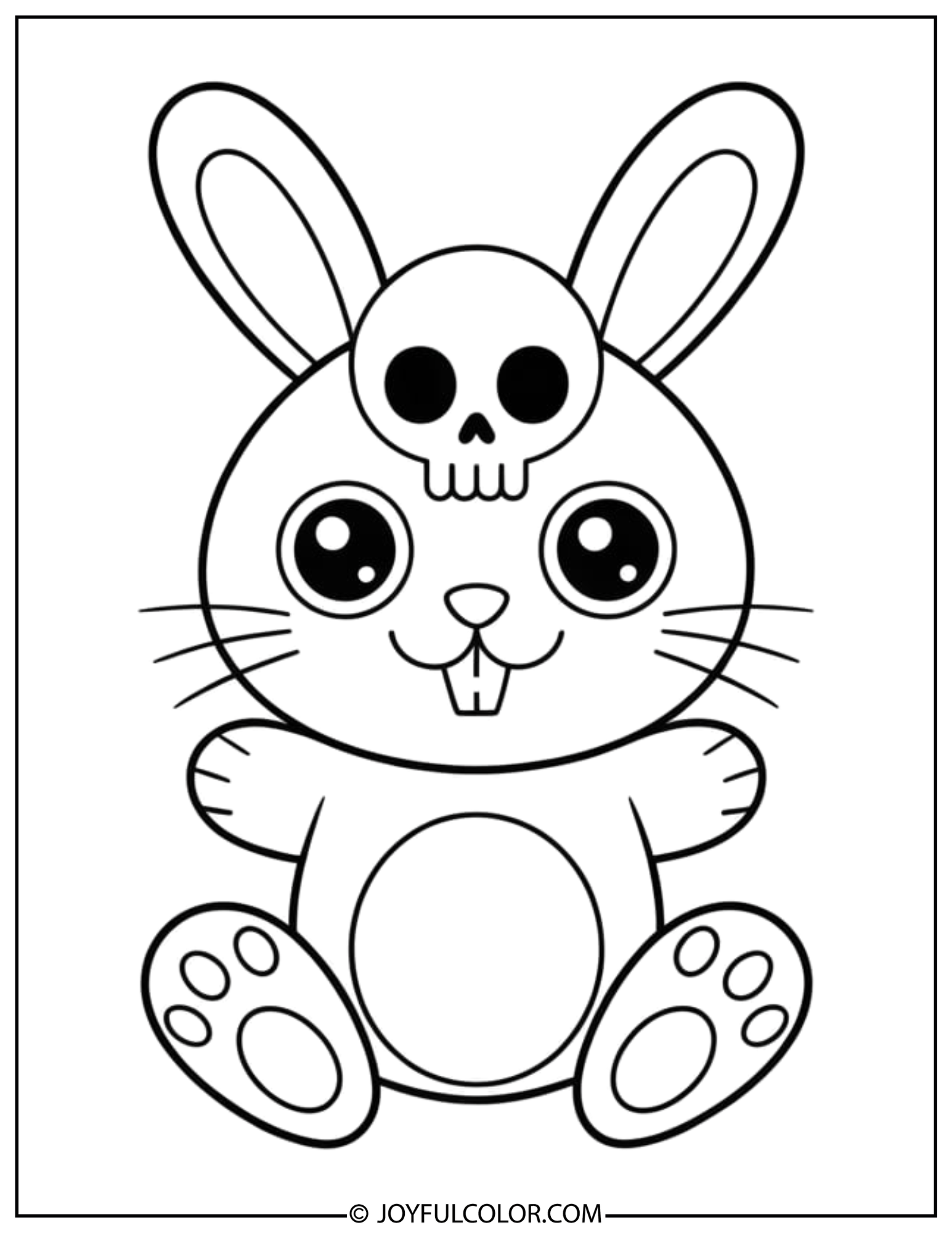 Cute Kuromi Smile Coloring Page
