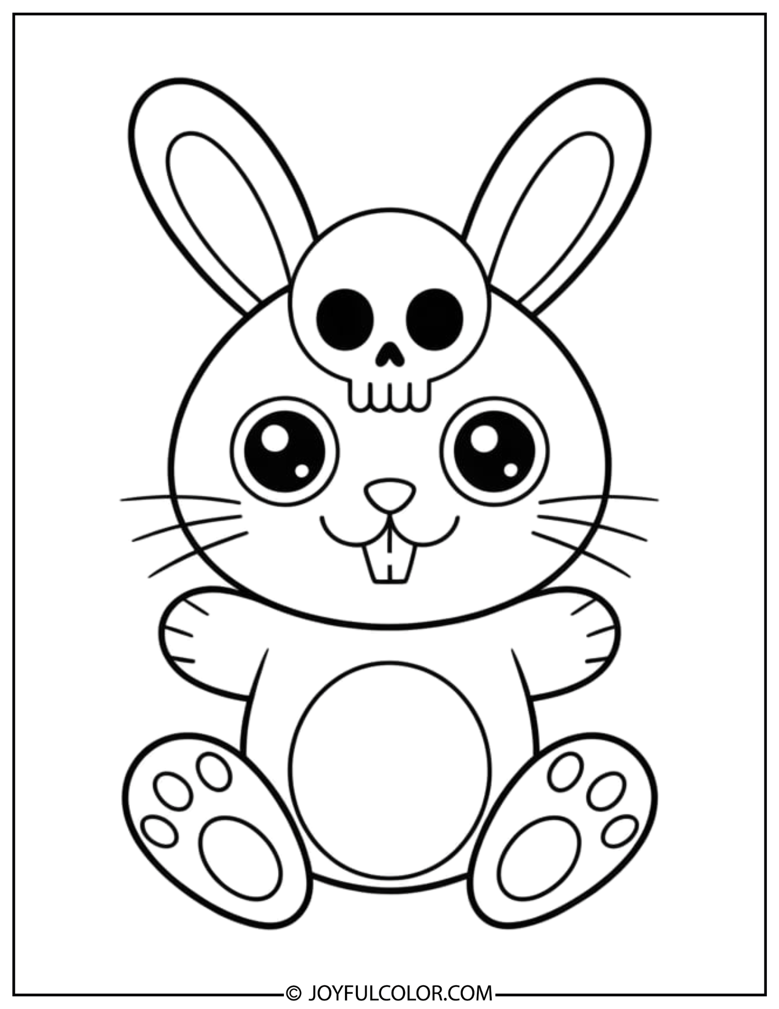 Cute Kuromi Smile Coloring Page