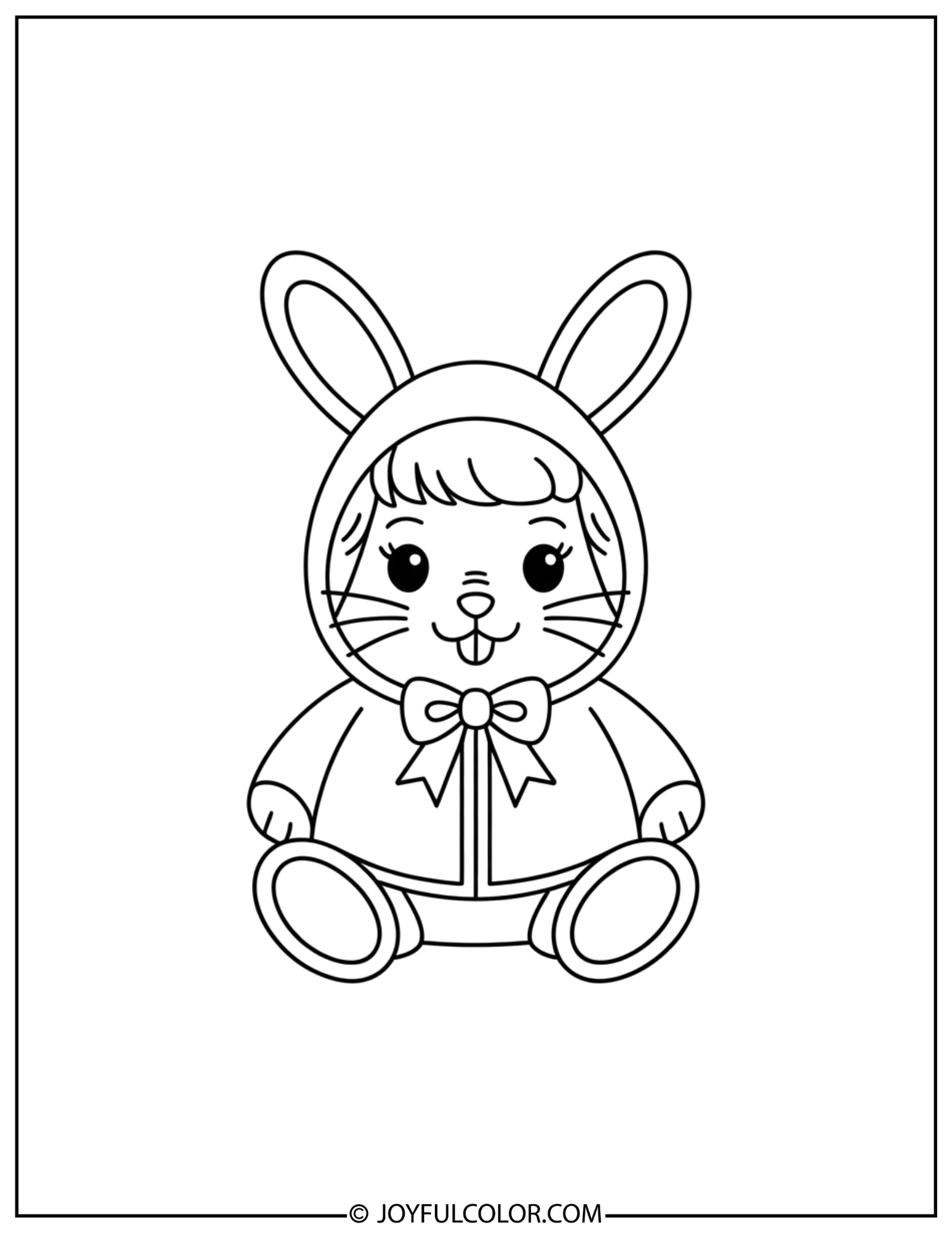 Cute My Melody Smile Coloring Page