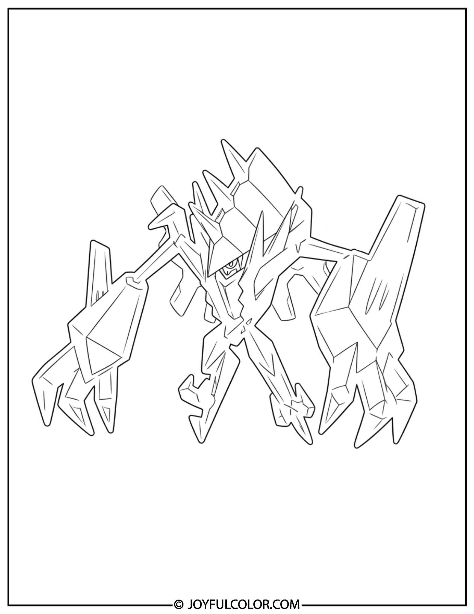 Cute Necrozma Coloring Page