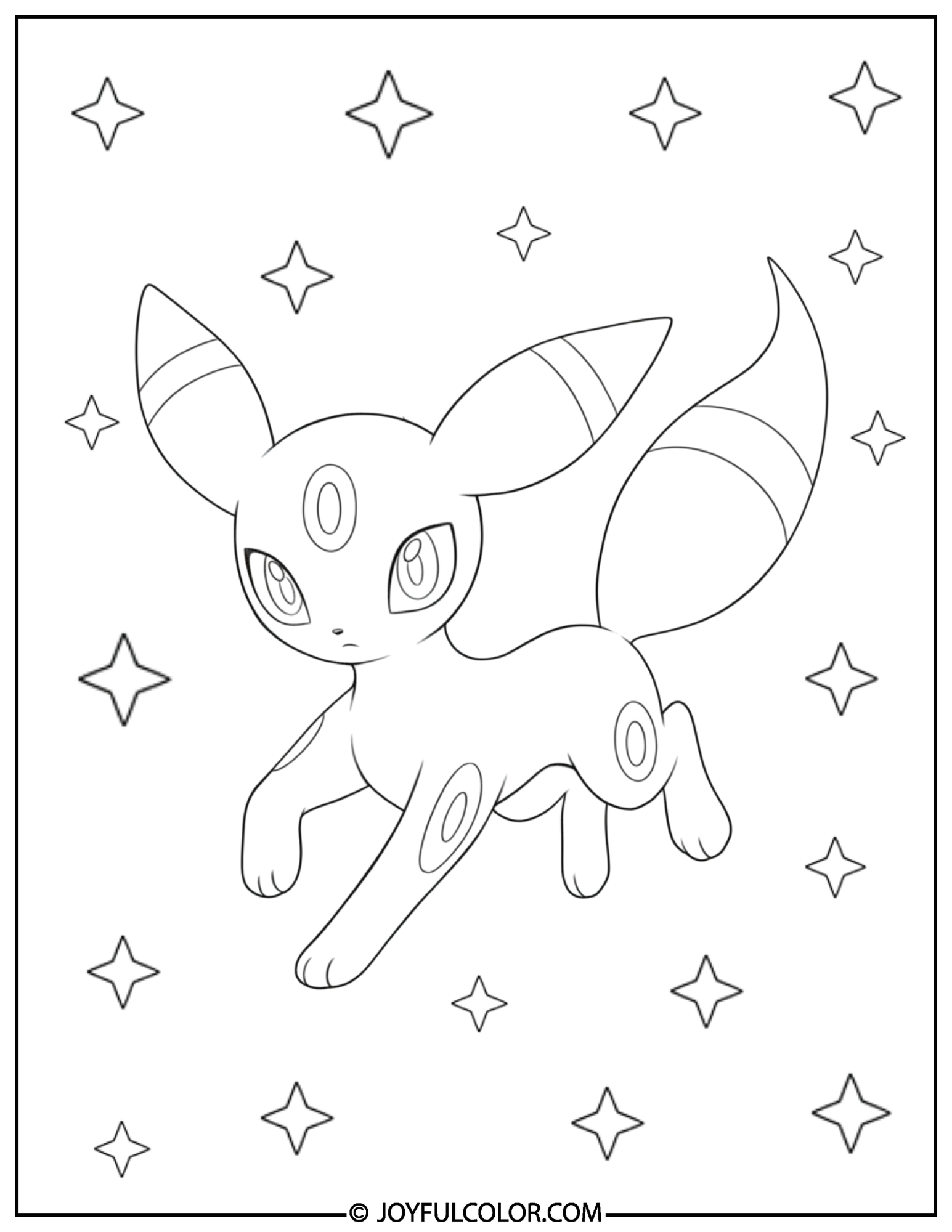Cute Umbreon Coloring Page