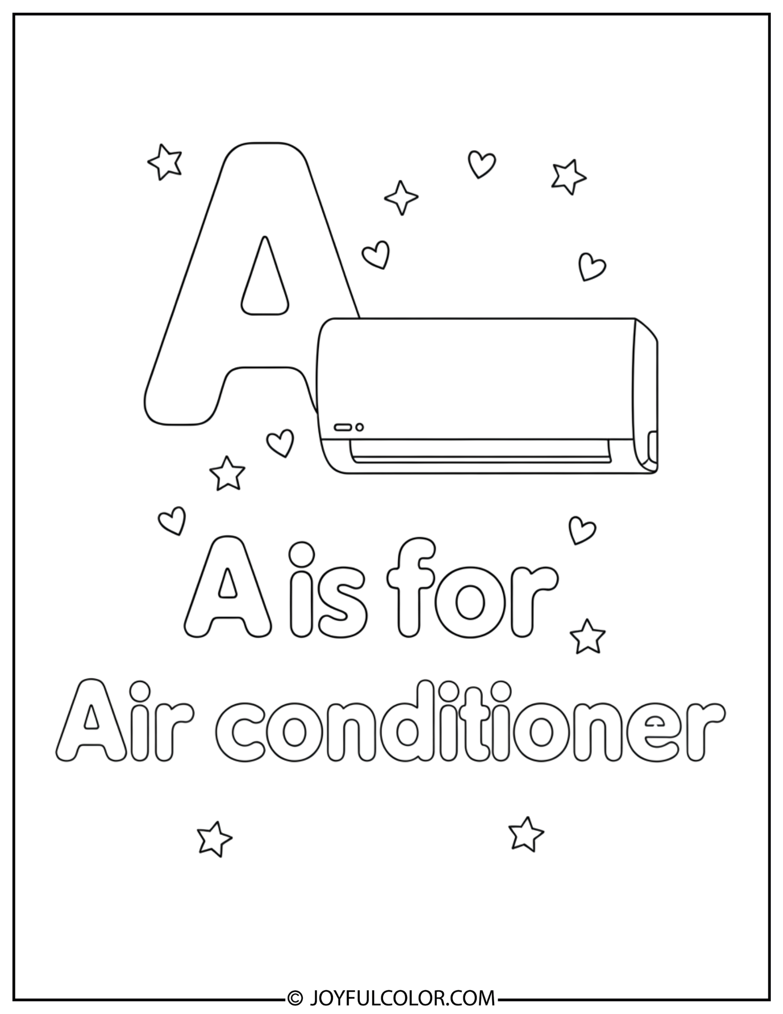 Daily Use Letter A Coloring Page