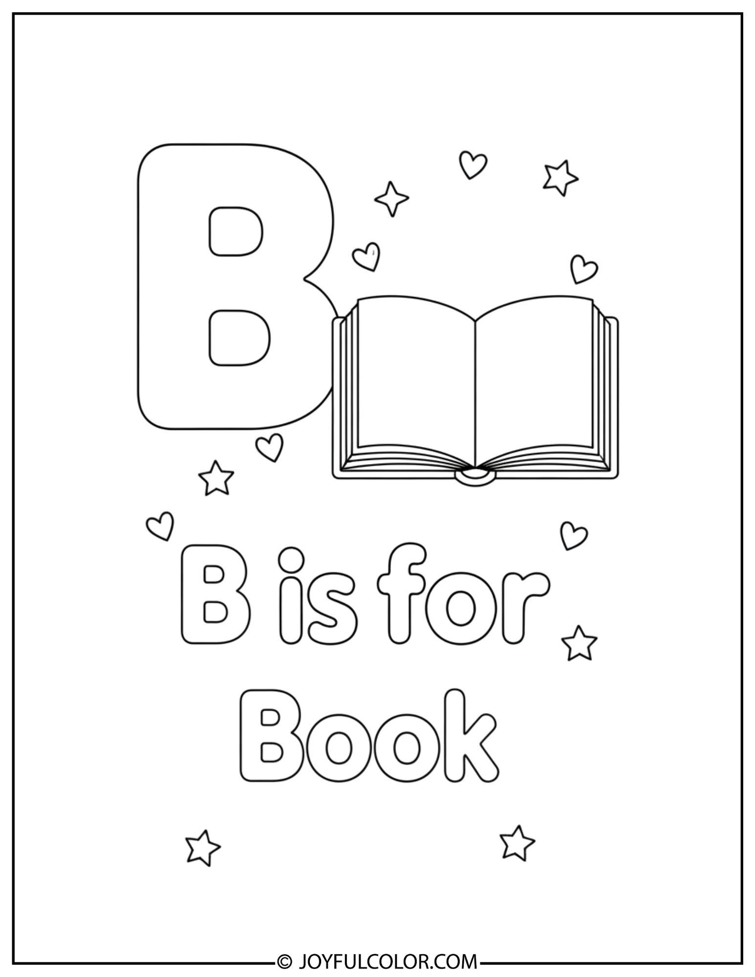 Daily Use Letter B Coloring Page